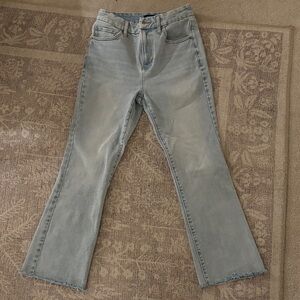 Express cropped flare high rise flexx hyper stretch